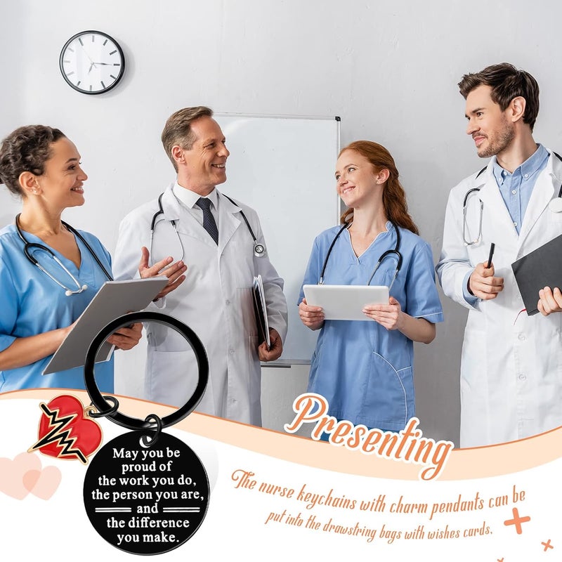 Sureio 36 Pcs Nurse Gifts Nurse Keychain Nurse Week Gifts Employee Appreciation Gift Nursing Student Gifts Medical Assistant - Image 3